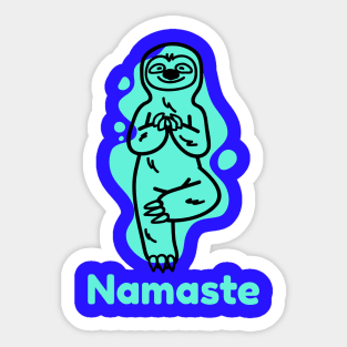 Sloth Namaste Yoga Sticker